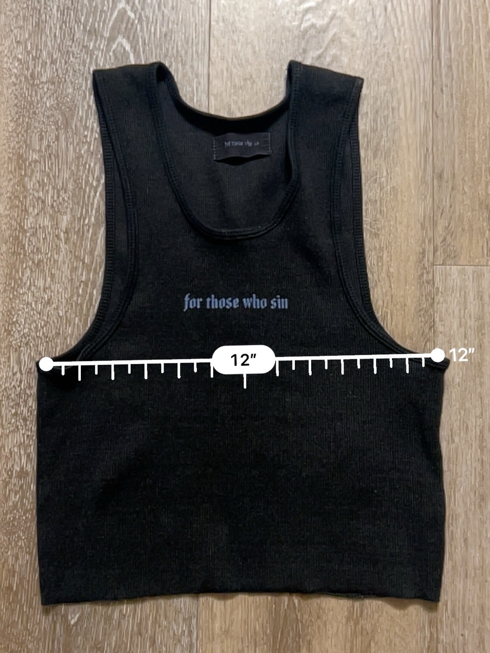 FTWS Black Ribbed Scoopneck Tank RARE - Picture 8 of 8